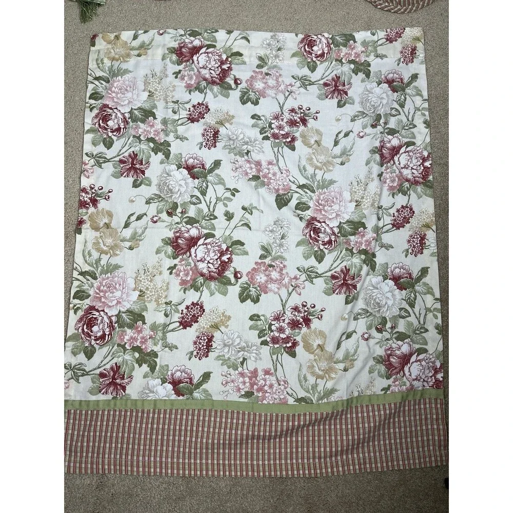 Home Trends‎ Orchard Scarsdale Floral Rose Tassel Valance Panels Set Cottagecore